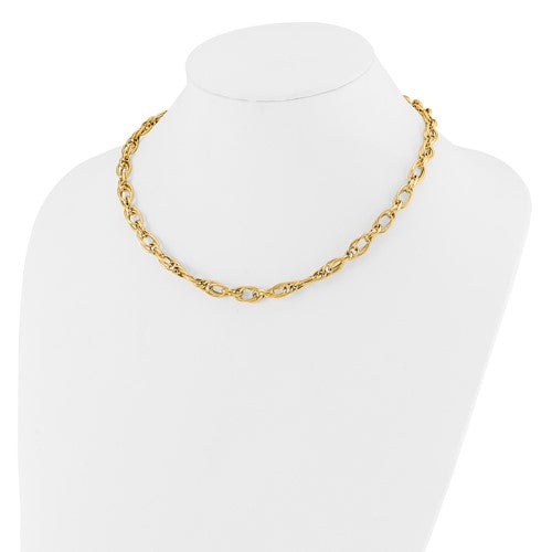 Leslie's 14K Polished Fancy Oval Link Necklace STYLE: LF1834-18