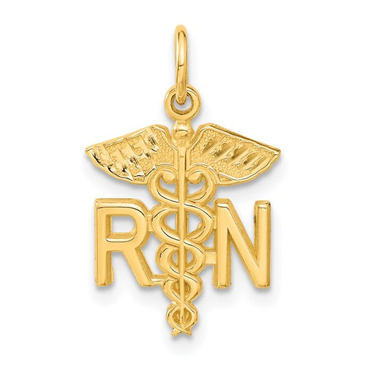 14k RN Nurse Charm STYLE: C432