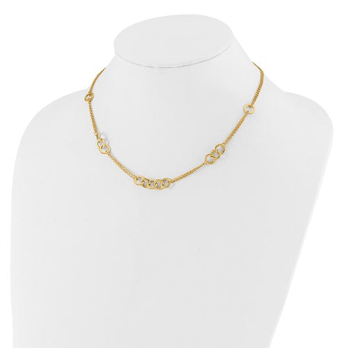 Leslie's 14K Polished 2-strand with Circles Necklace STYLE: LF1833-17