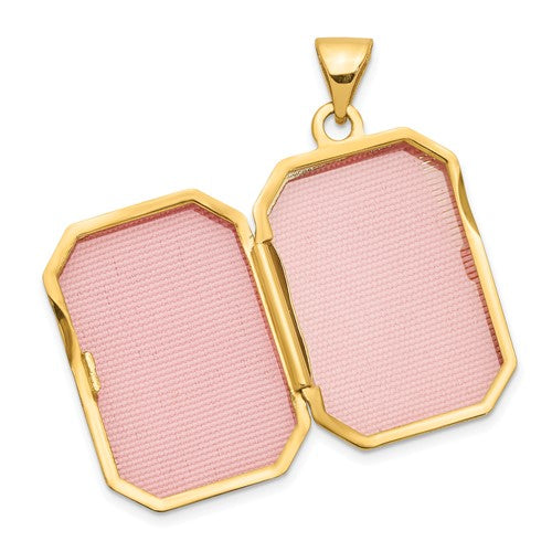 14k Yellow Gold Fancy Rectangle locket- STYLE: XL92