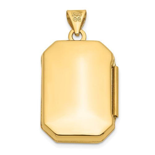 14k Yellow Gold Fancy Rectangle locket- STYLE: XL92