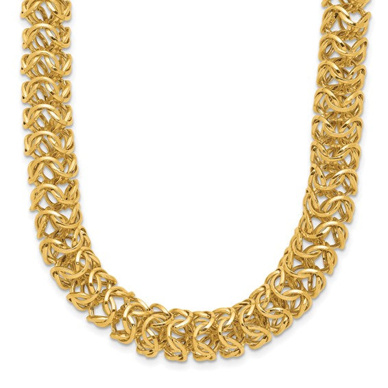 Leslie's 14K Polished Woven Link Necklace STYLE: LF1951-20