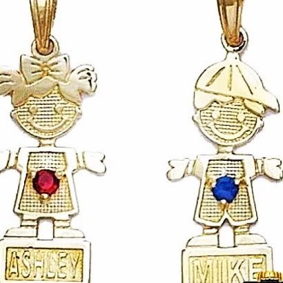 Custom Gold Kids Pendants