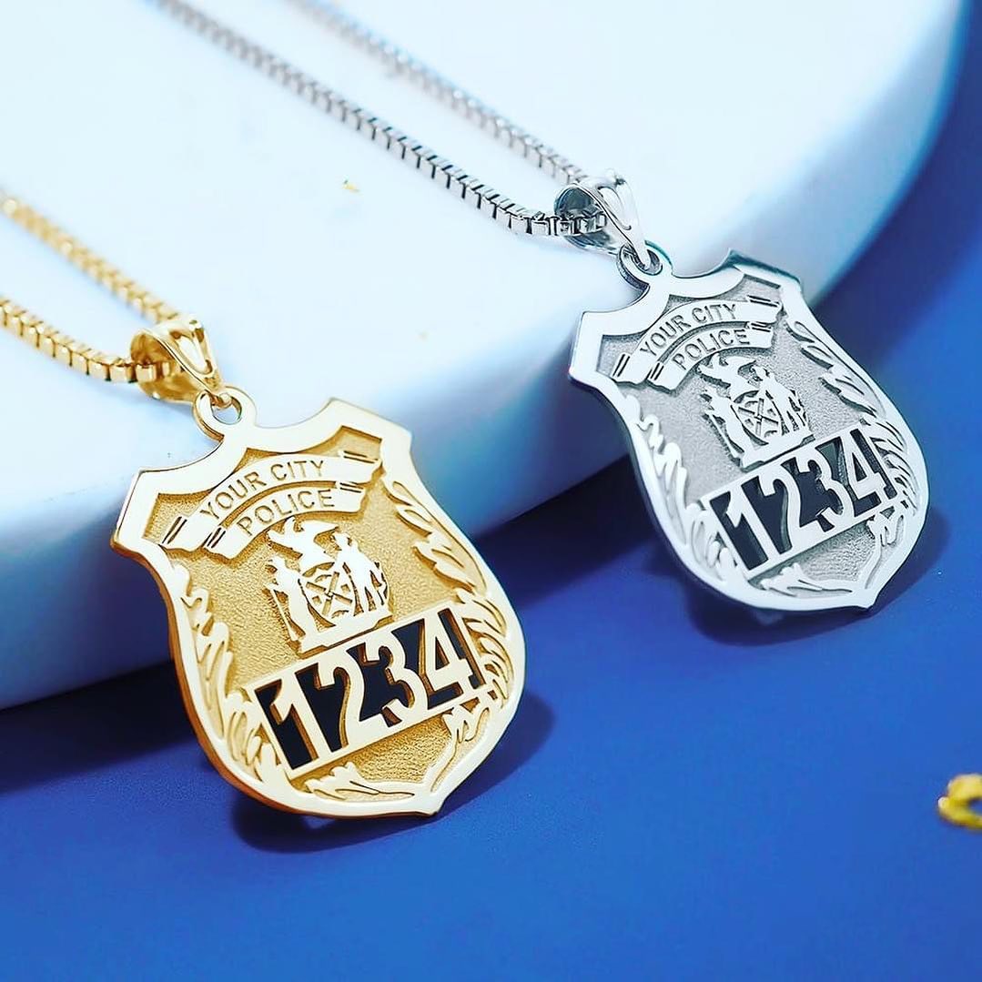 Police, Sheriff, Fire Fighter and Detective Custom Badge Pendants