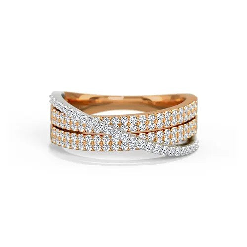 Trio Overlap Diamond Ring