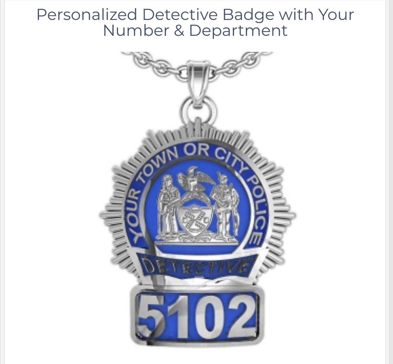 Police, Sheriff, Fire Fighter and Detective Custom Badge Pendants