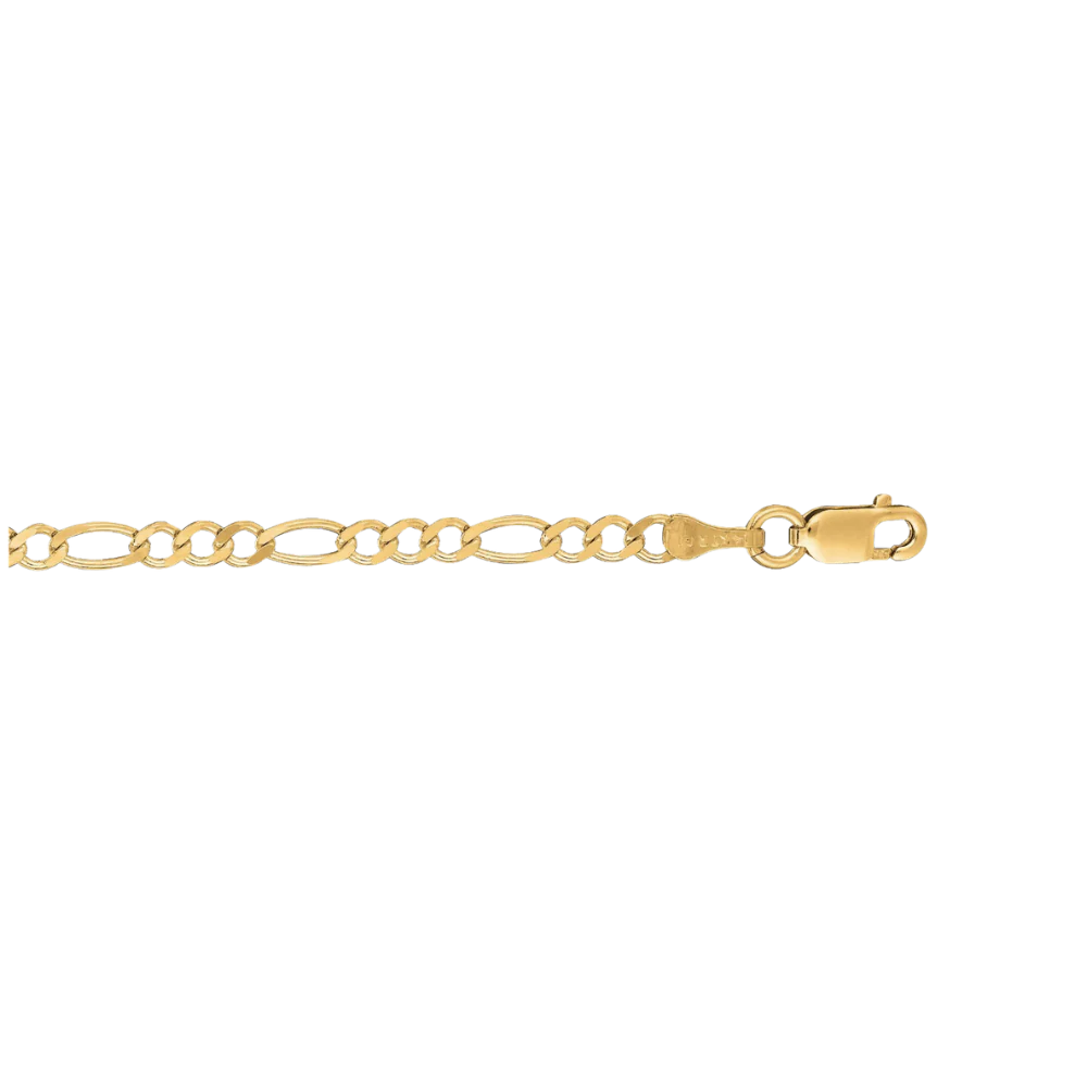 14K GOLD 3.1MM FIGARO CHAIN