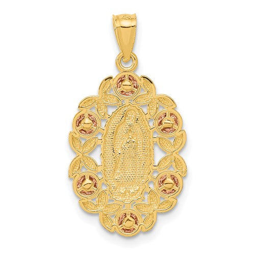 14K Two-Tone with White Rhodium Guadalupe Pendant