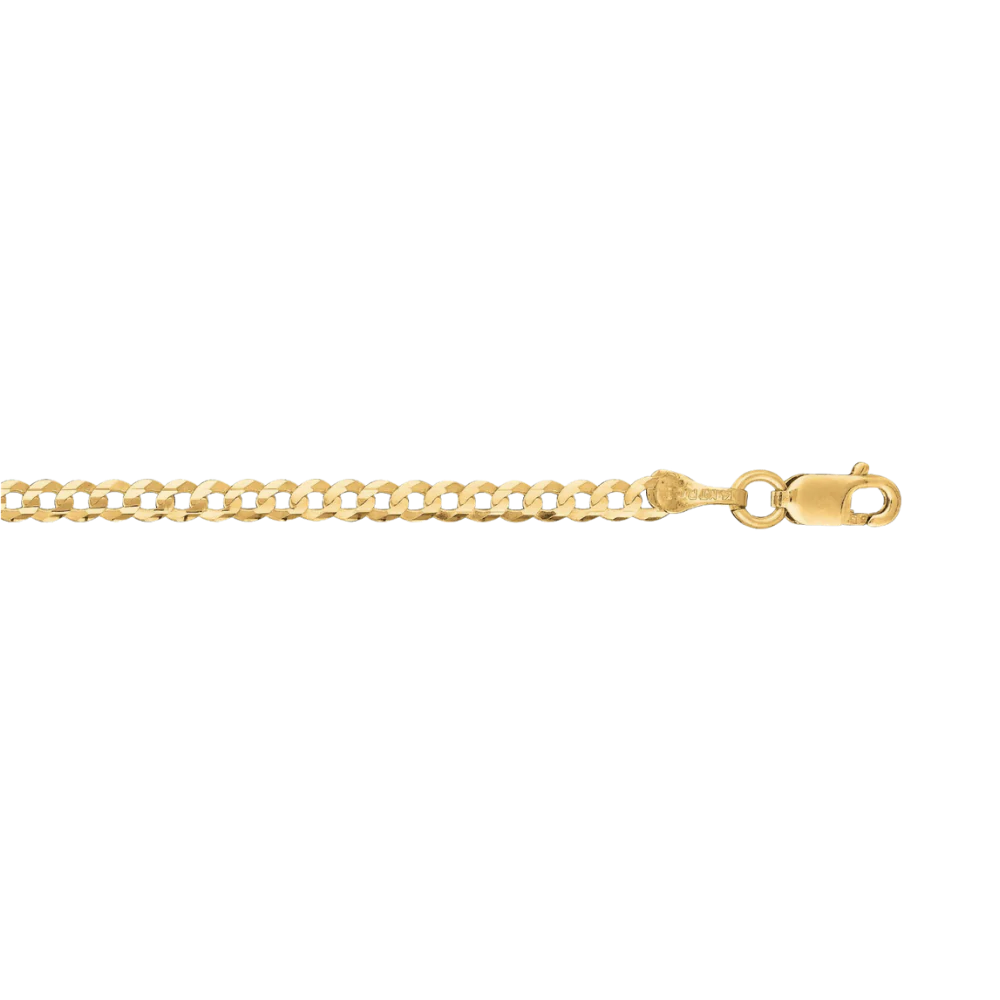 14K GOLD 2.6MM COMFORT CURB CHAIN