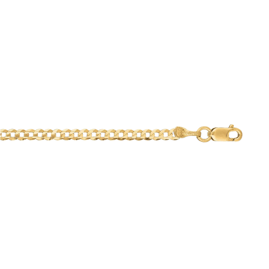 14K GOLD 2.6MM COMFORT CURB CHAIN