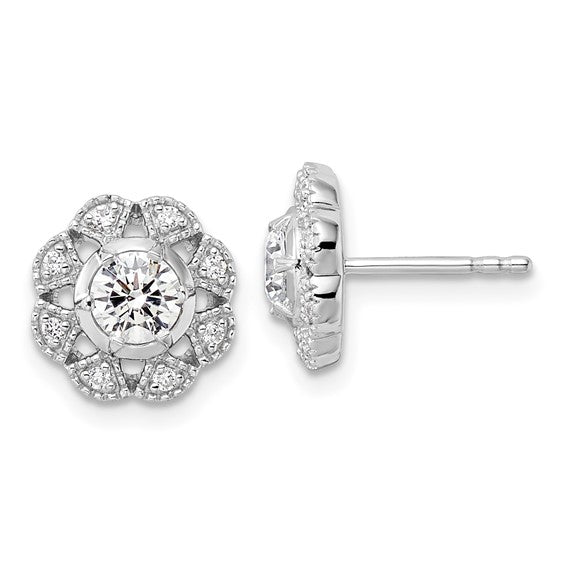 14Kt True Origin Lab Grown Diamond VS/SI DEF Earrings STYLE: EM9388-075-WLD