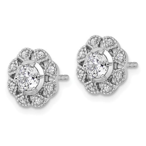 14Kt True Origin Lab Grown Diamond VS/SI DEF Earrings STYLE: EM9388-075-WLD