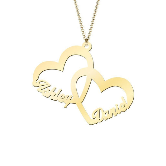 14kt gold interlock hearts for your sweetheart!