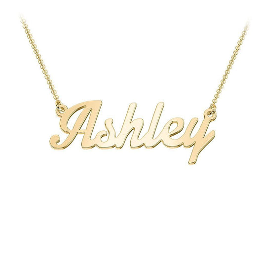 14kt Gold Single Name Plate