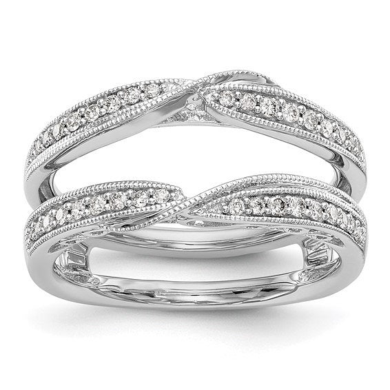 14kt White Gold and Diamond Wrap / Insert Rings