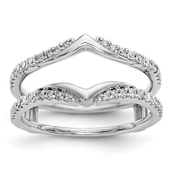 14kt White Gold and Diamond Wrap / Insert Rings