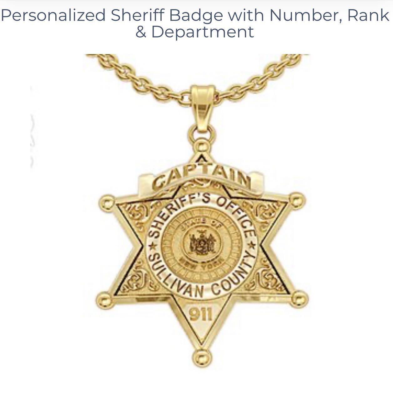 Police, Sheriff, Fire Fighter and Detective Custom Badge Pendants