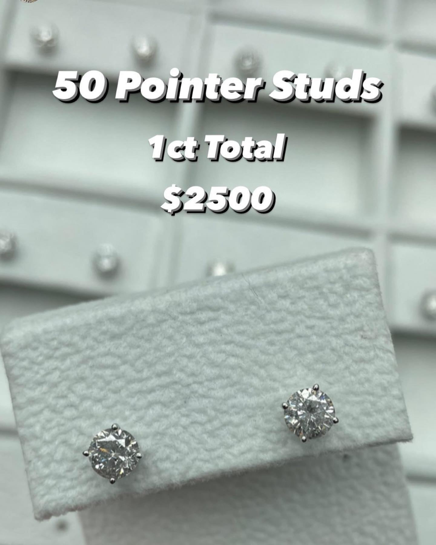 50 Pointer Diamond Studs